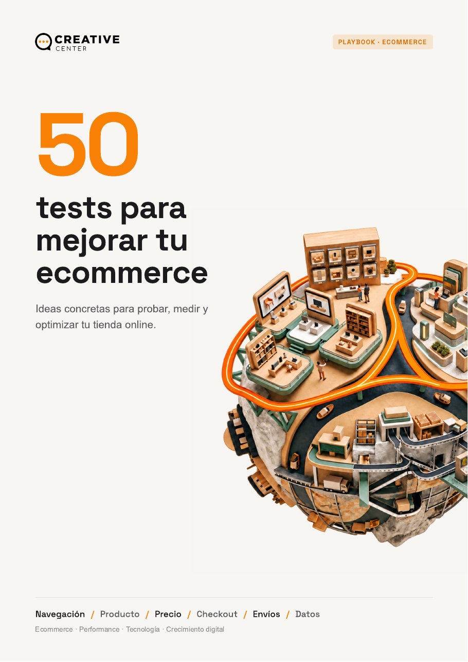 Tapa del ebook: 50 tests para mejorar tu ecommerce